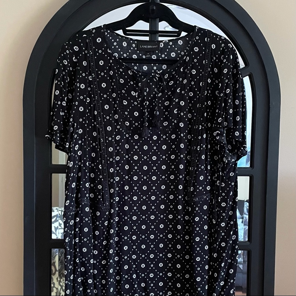 EUC LANE BRYANT GAUZY PEASANT TOP